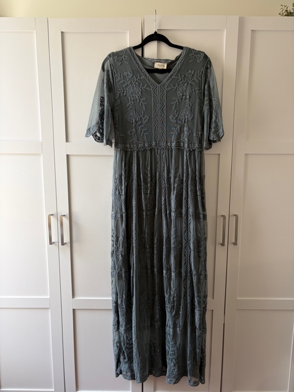 Slate Blue Lace Dress